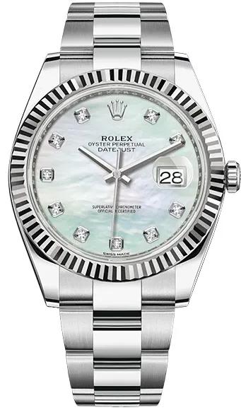 Datejust 41 mm, Oystersteel and white gold-Rolex