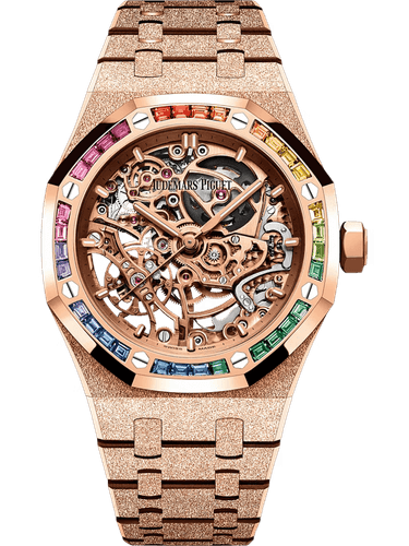 Audemars Piguet Frosted Gold Double Balance Wheel Openworked