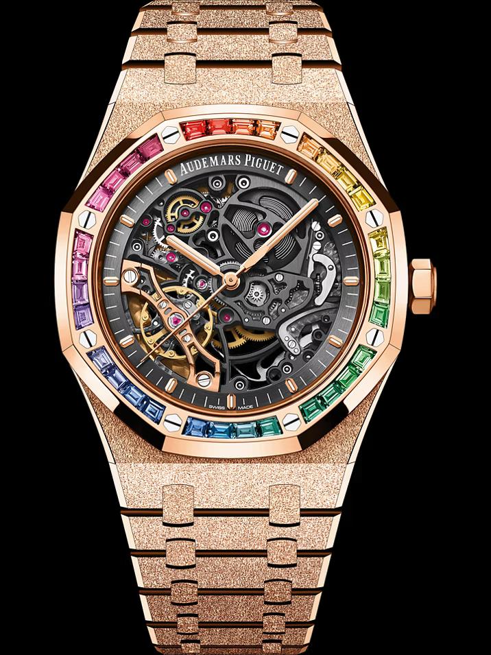 Audemars Piguet Frosted Gold Double Balance Wheel Openworked